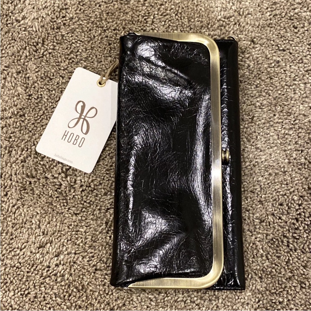 Large black Hobo wallet new with tags